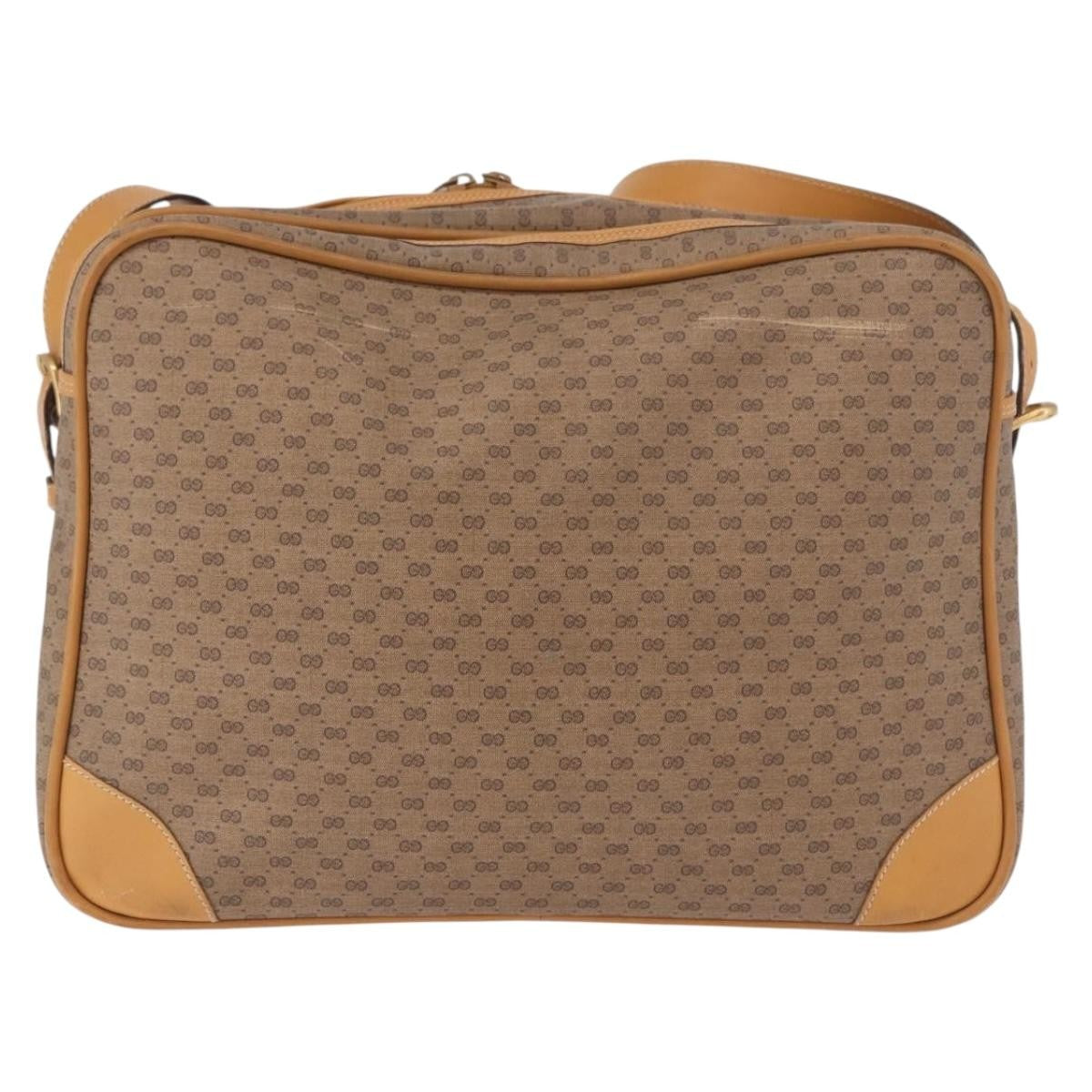 Gucci Micro Gg Canvas Canvas Beige Canvas Shoulder Bag Bag (Pre-Owned)