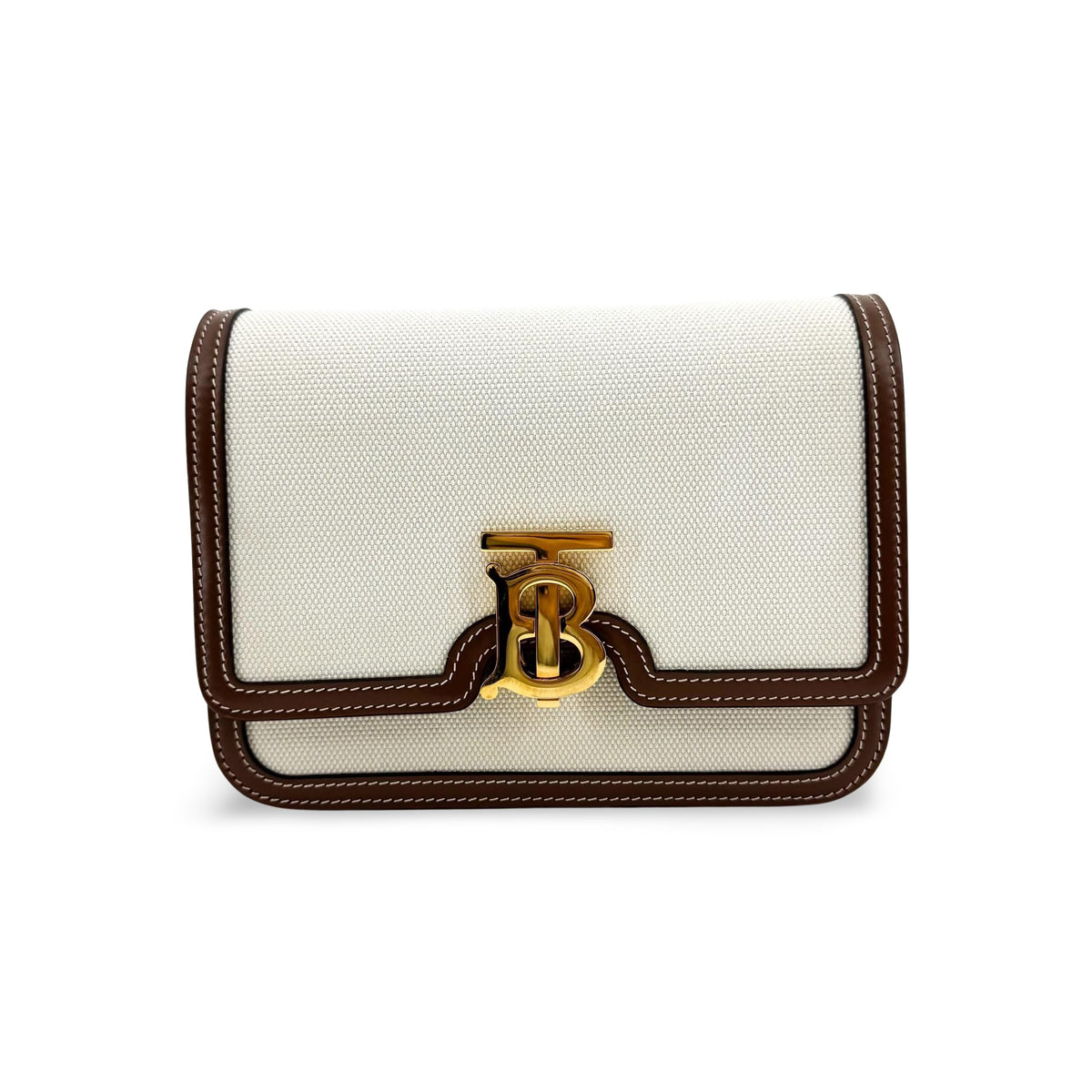 Burberry Tb Crossbody Bag Canvas And Leather Brown Canvas Crossbody Bag Bag (Pre-Owned)