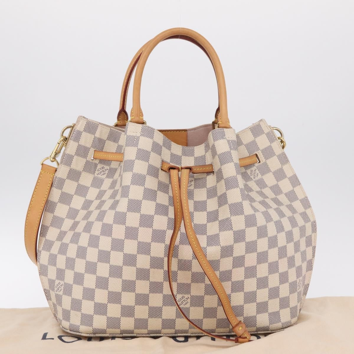 Louis Vuitton Girolata Damier White Canvas Handbag (Pre-Owned)