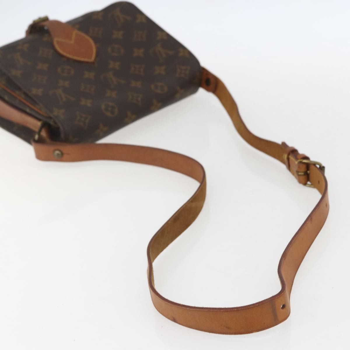 Louis Vuitton Cartouchiere Monogram Canvas Brown Canvas Shoulder Bag Bag (Pre-Owned)