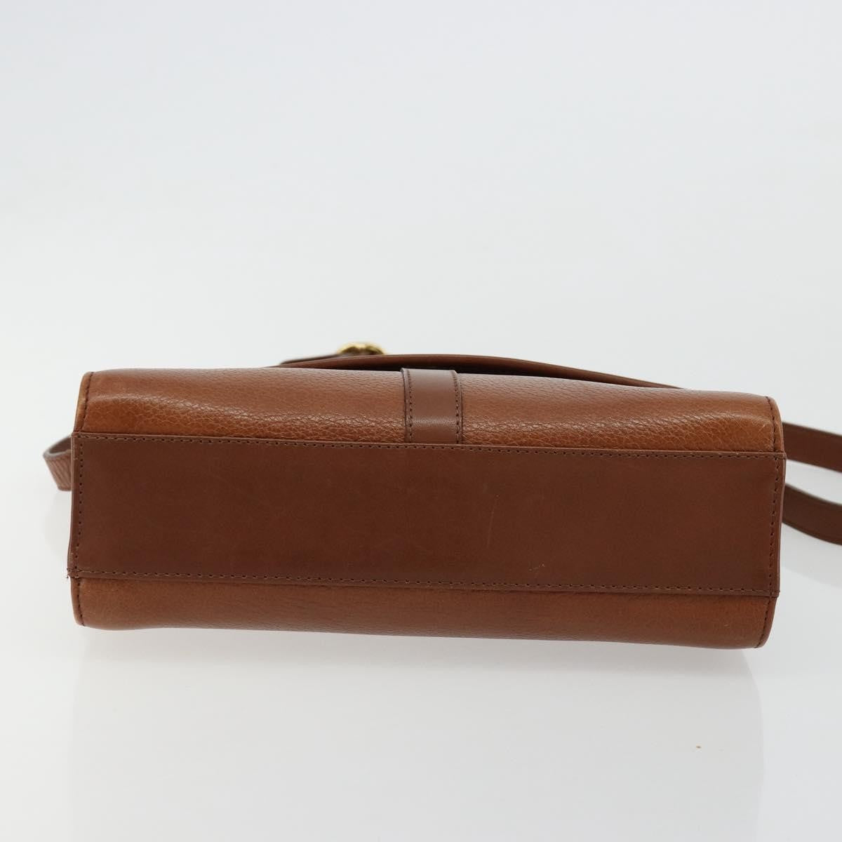 Burberry Vintage Flap Leather Beige Leather Shoulder Bag Bag (Pre-Owned)
