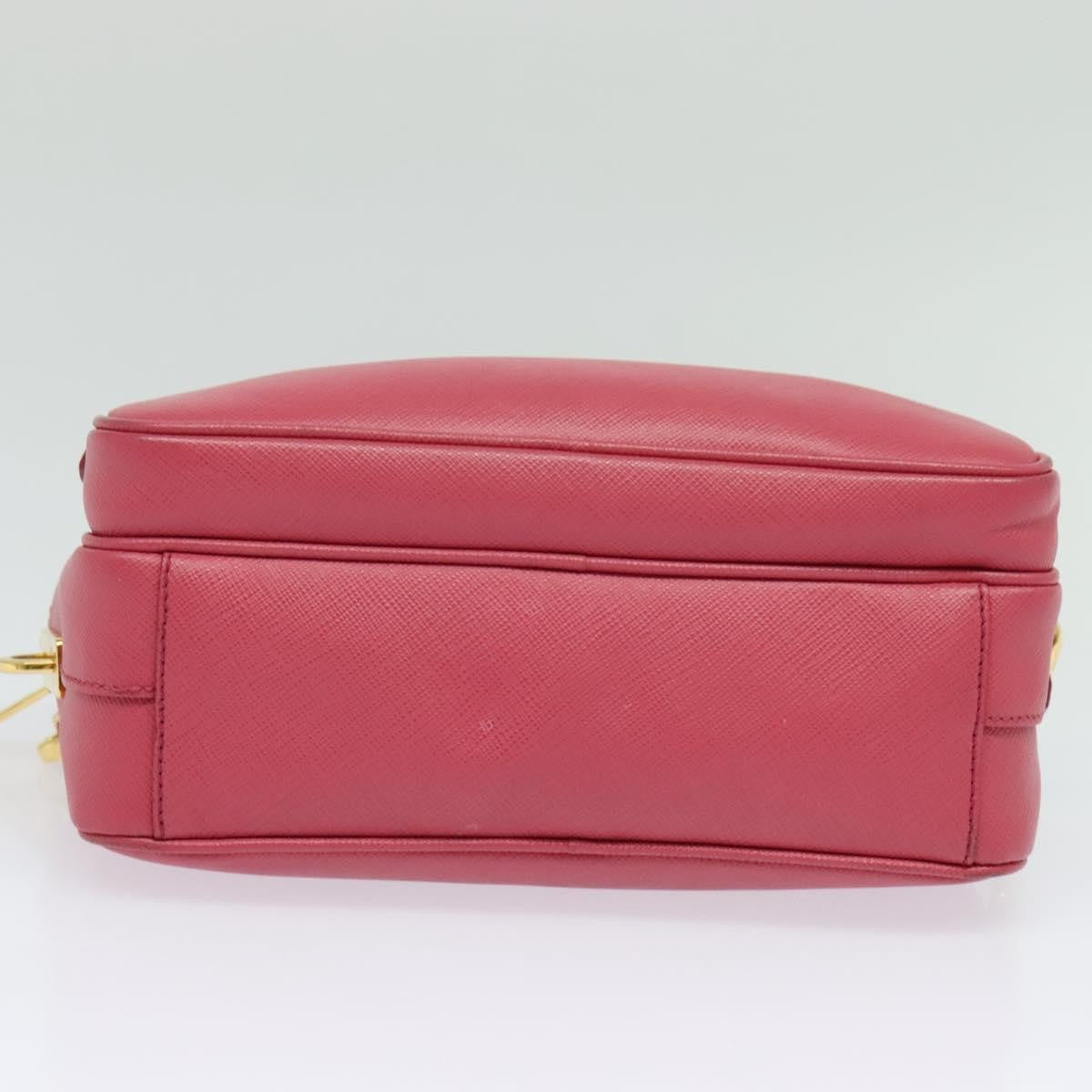 Prada Front Pocket Saffiano Leather Pink Leather Shoulder Bag Bag (Pre-Owned)