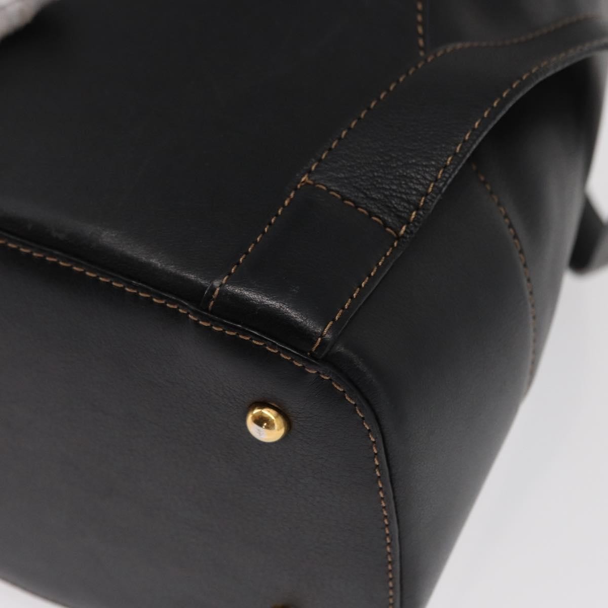 Loewe Anton Leather Black Leather Backpack Bag (Pre-Owned)