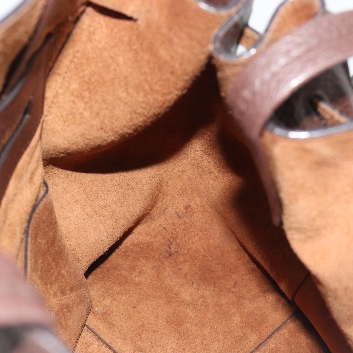 Celine Phantom Tie Cabas Tote Leather Brown Leather Tote Bag Bag (Pre-Owned)