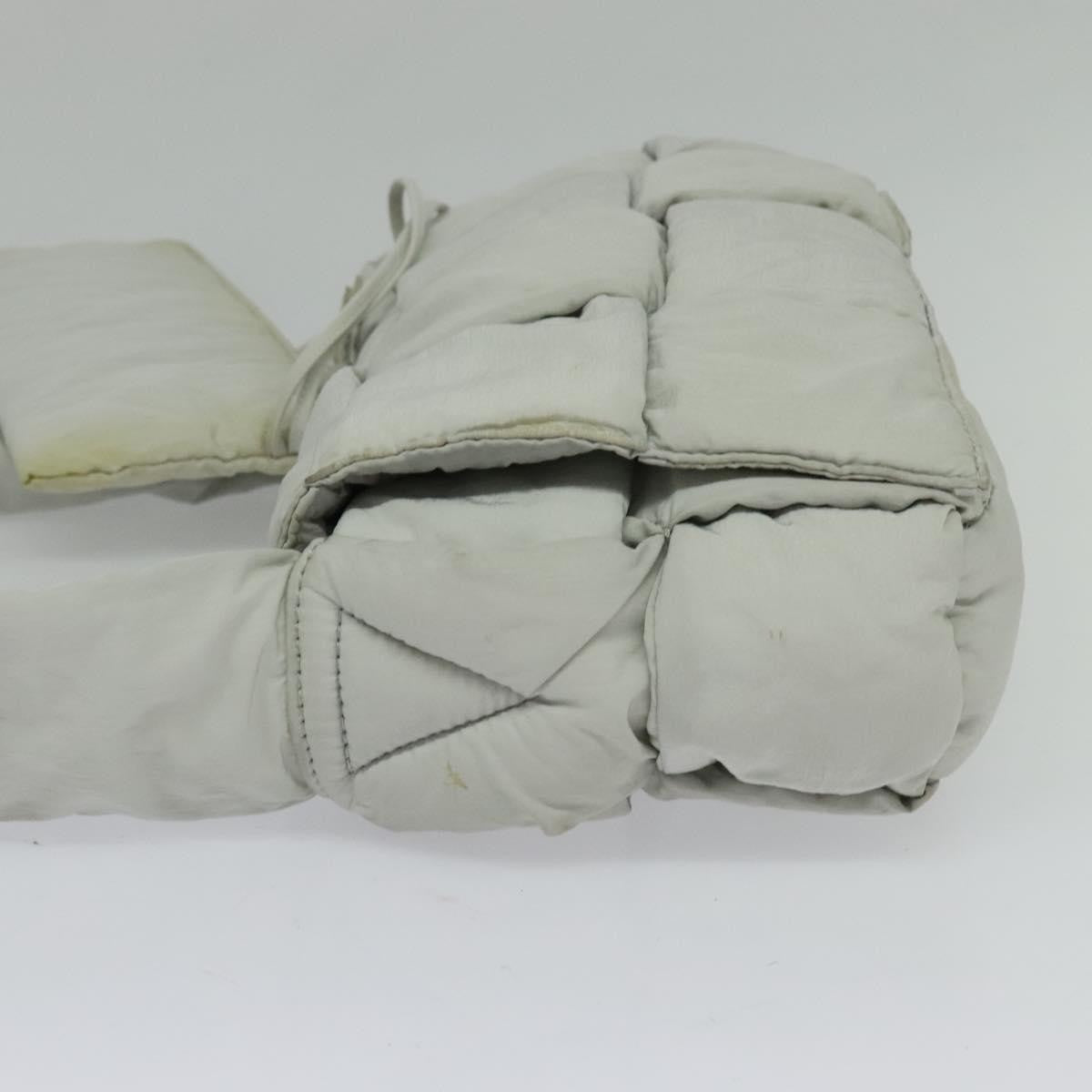 Bottega Veneta Padded Tech Cassette Intrecciato Nylon Gray Nylon Shoulder Bag Bag (Pre-Owned)