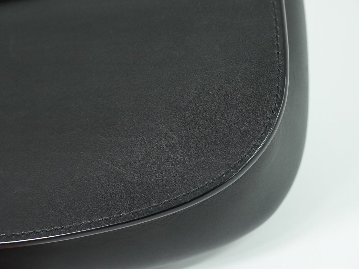 Saint Laurent Kaia Leather Black Leather Shoulder Bag Bag (Pre-Owned)