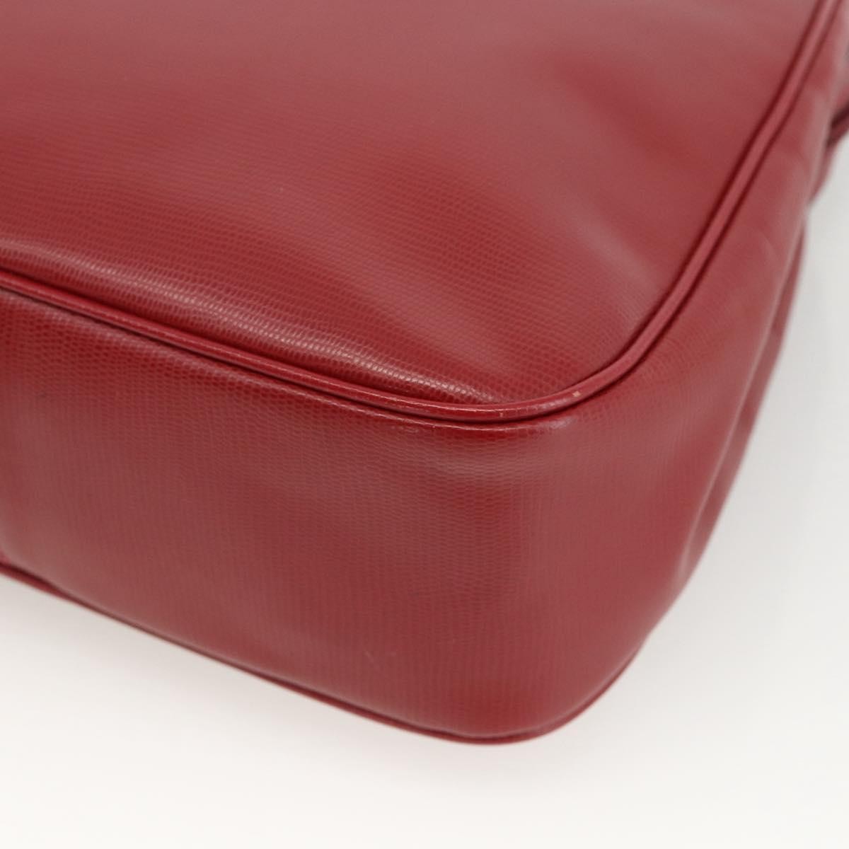 Celine Circle Logo Leather Burgundy Leather Tote Bag Bag (Pre-Owned)