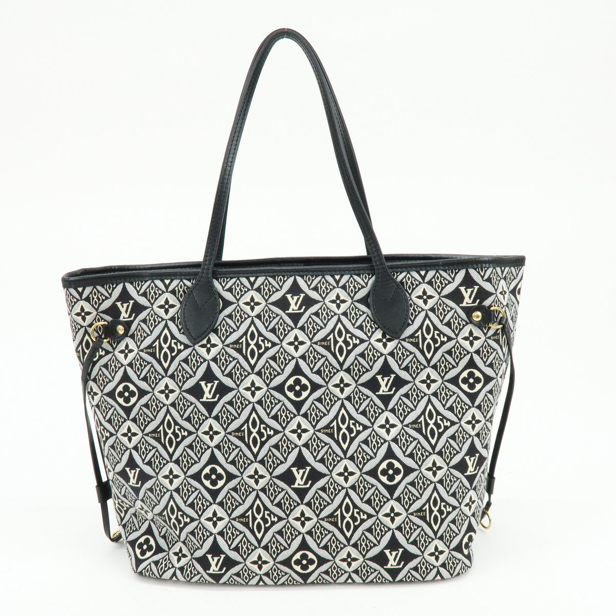 Louis Vuitton Neverfull Nm Limited Edition Since 1854 Monogram Jacquard Black Canvas Tote Bag Bag (Pre-Owned)