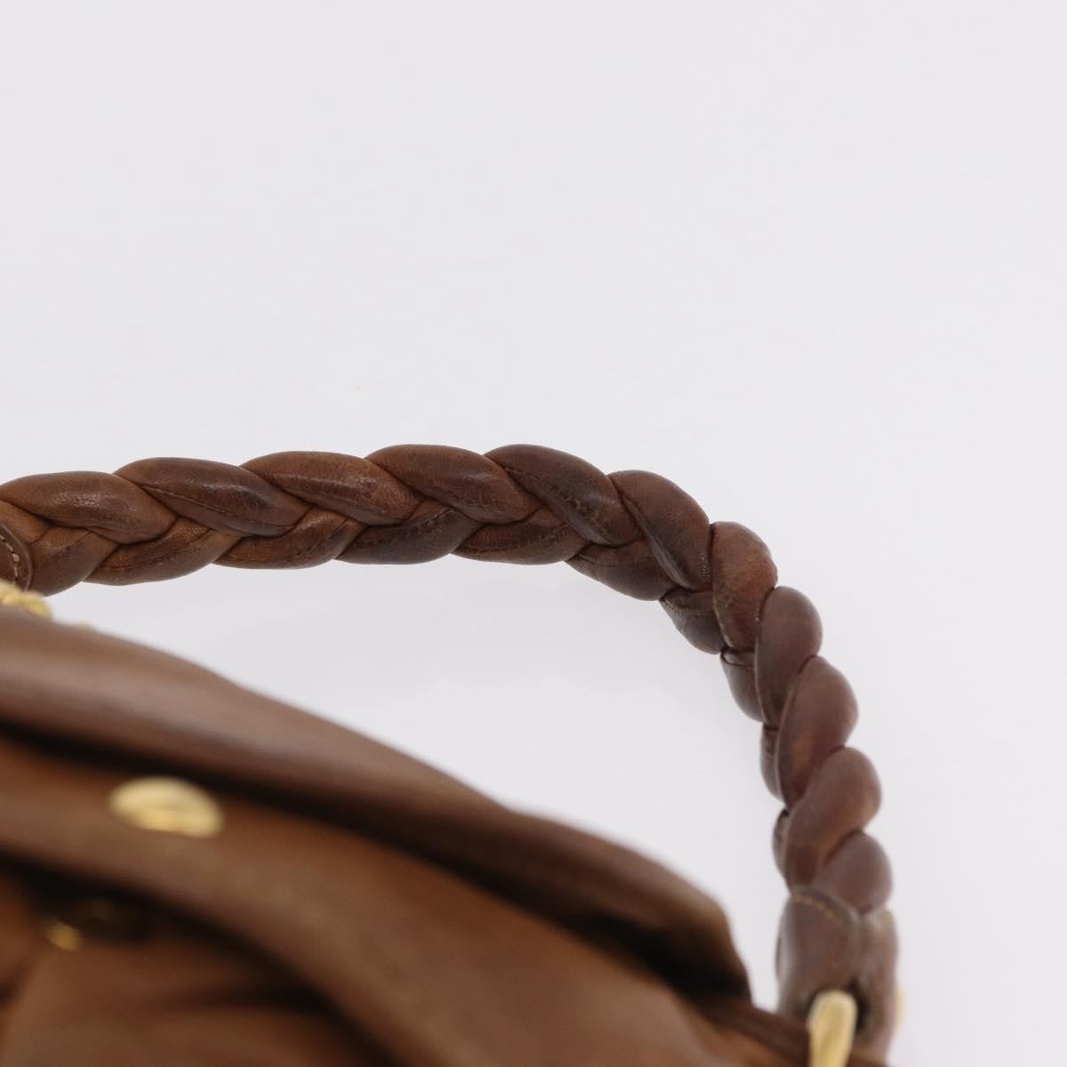Miu Miu Coffer Convertible Hobo Matelasse Leather Brown Leather Shoulder Bag Bag (Pre-Owned)