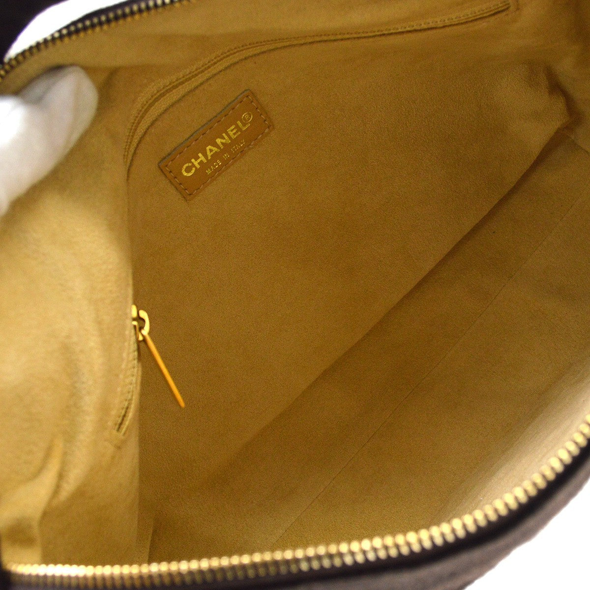 Chanel Chocolate Bar Cc Quilted Jersey Brown Cotton Shoulder Bag Bag (Pre-Owned)