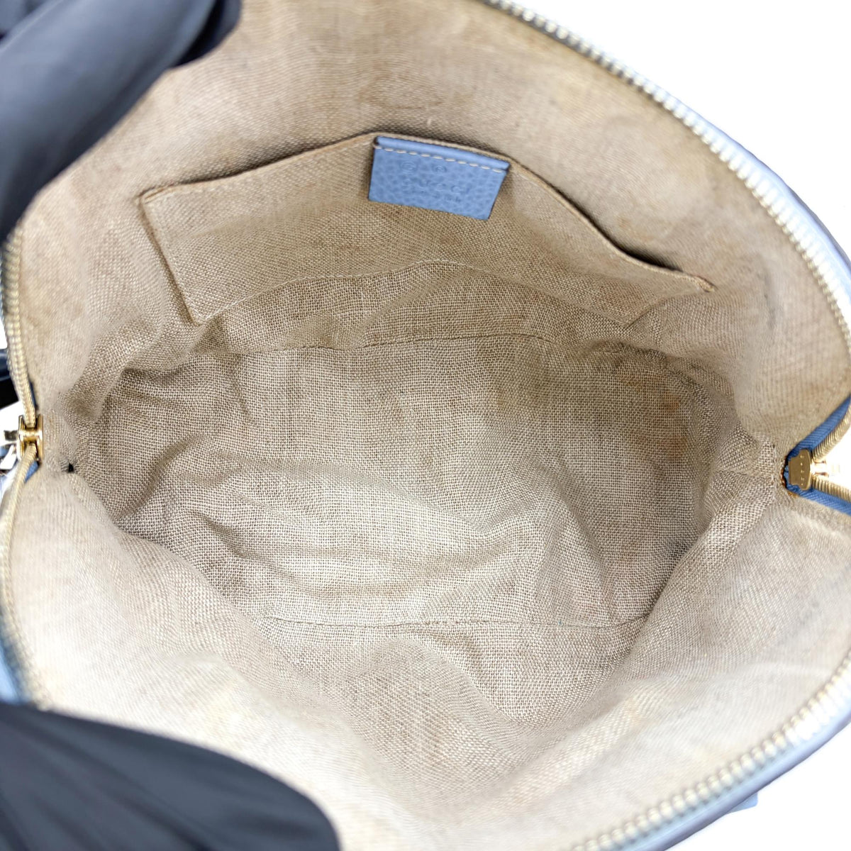Gucci Convertible Dome Satchel Leather Blue Calfskin Handbag (Pre-Owned)