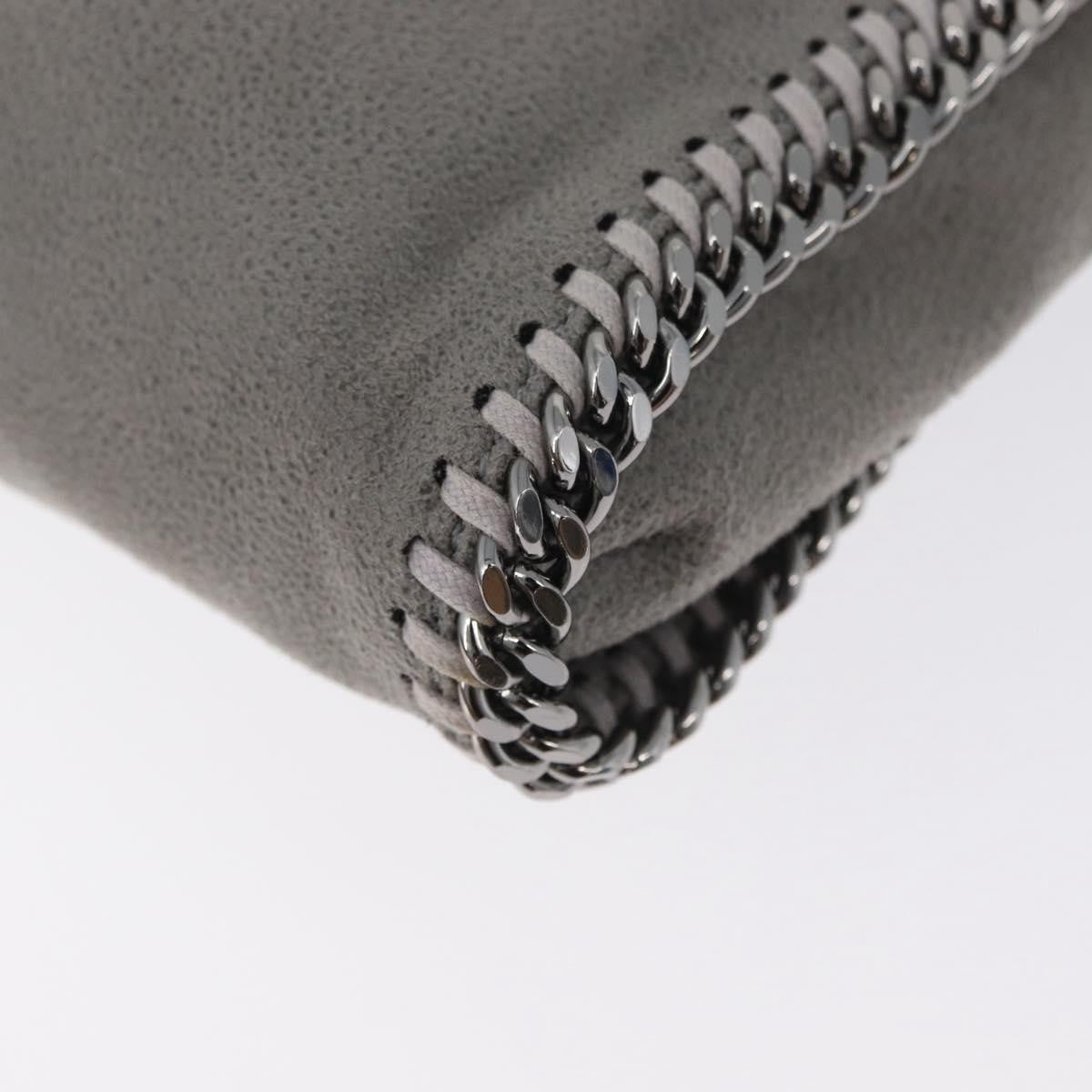 Stella Mccartney Falabella Fold Over Faux Leather Gray Polyester Shoulder Bag Bag (Pre-Owned)