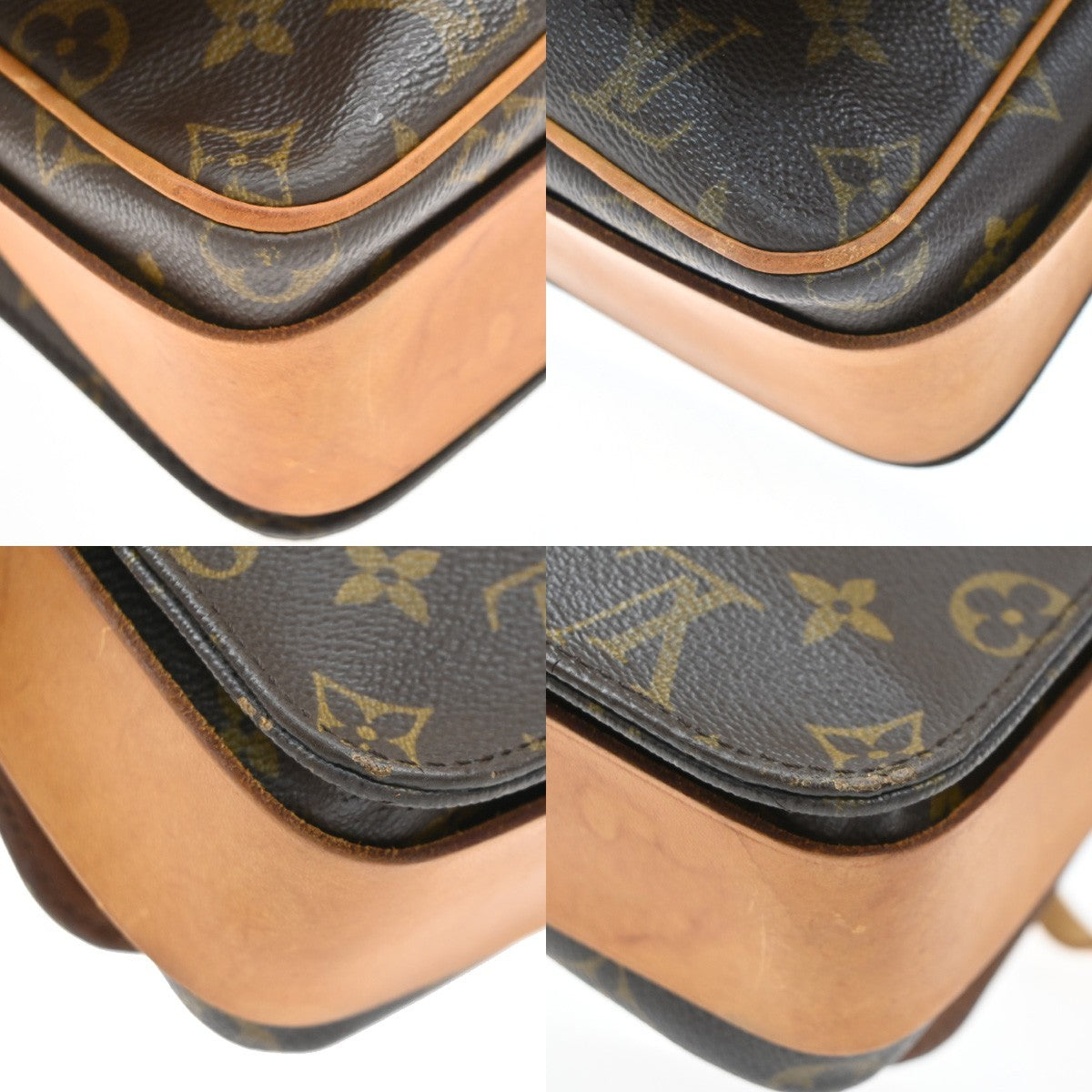 Louis Vuitton Cartouchiere Monogram Canvas Brown Canvas Shoulder Bag Bag (Pre-Owned)