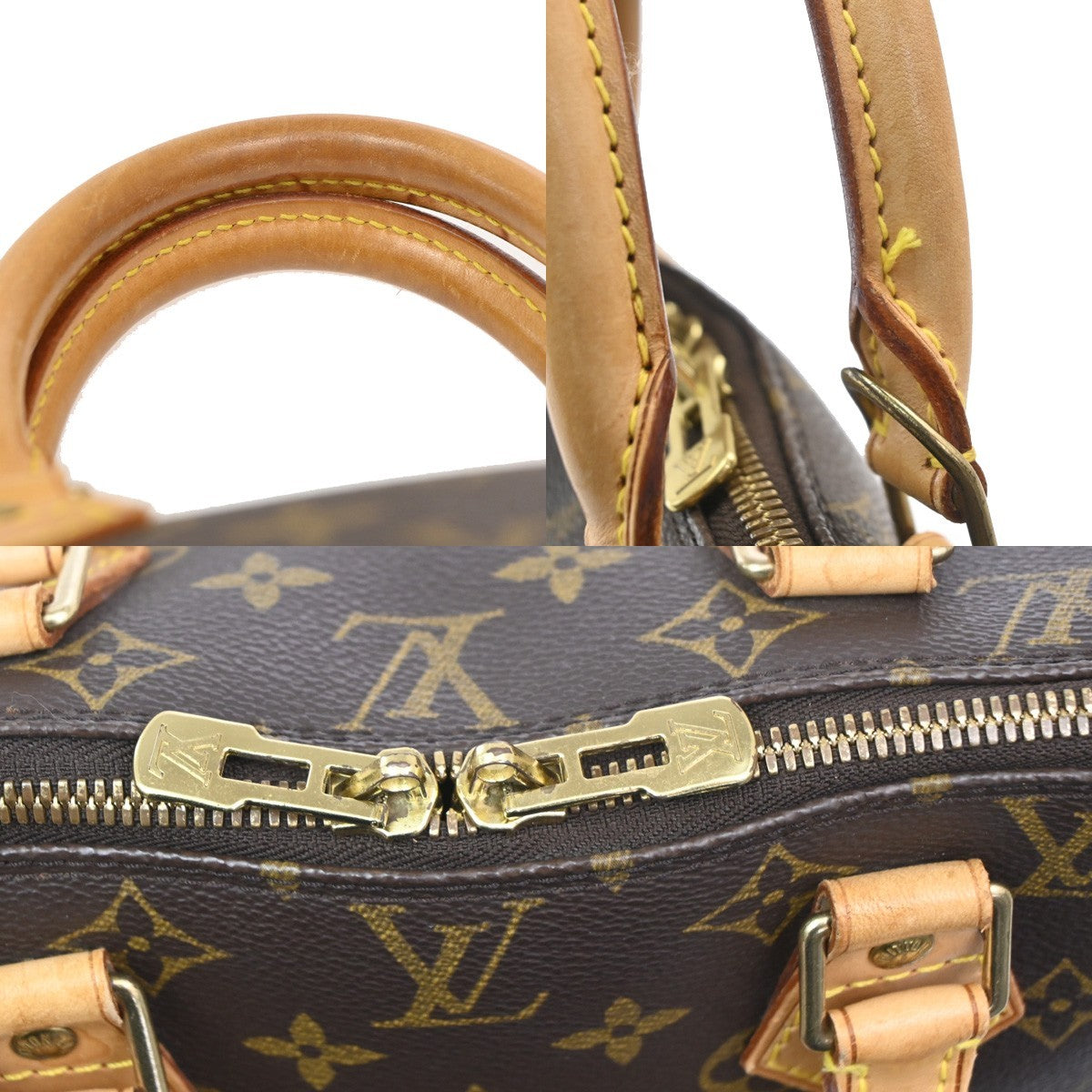 Louis Vuitton Alma Monogram Brown Leather Handbag (Pre-Owned)