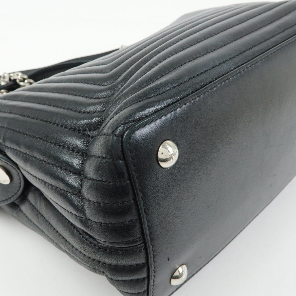 Fendi Dotcom Click Quilted Leather Black Leather Shoulder Bag Bag (Pre-Owned)