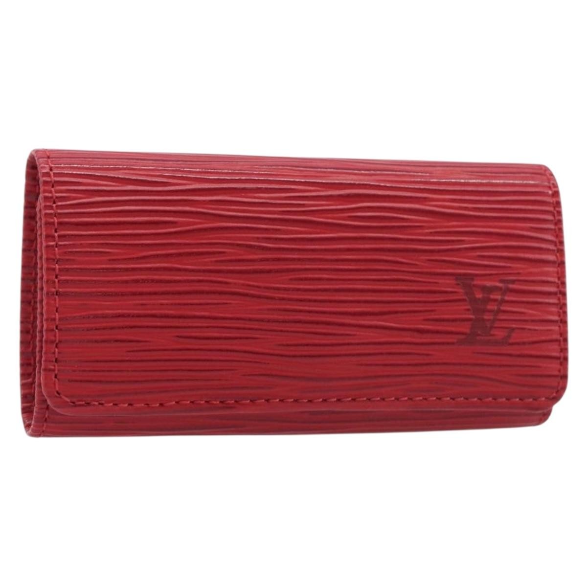 Louis Vuitton Multiclés 4 Cuir Verni Red Leather Wallets Accessory (Pre-Owned)