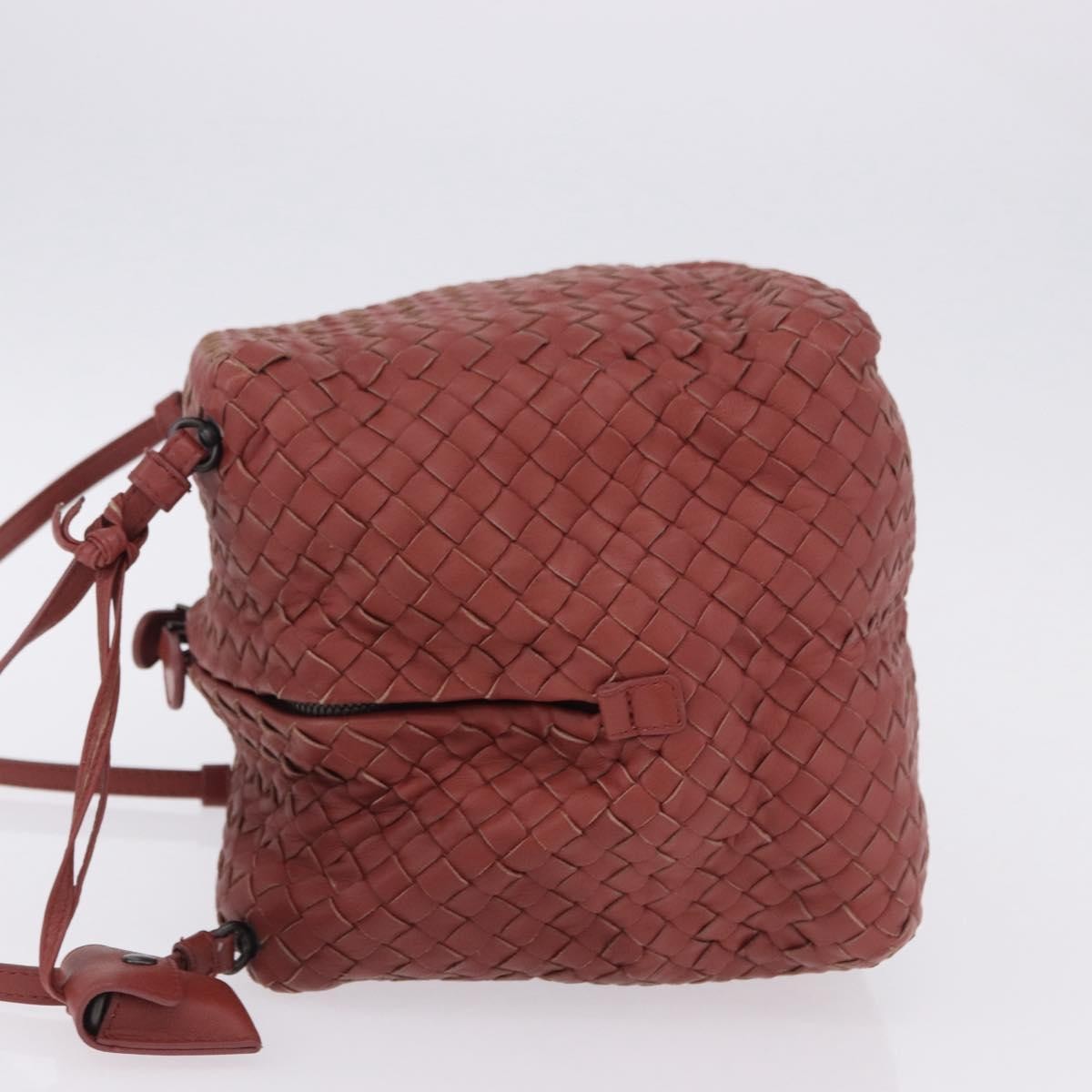 Bottega Veneta Zip Cube Messenger Intrecciato Nappa Brown Leather Shoulder Bag Bag (Pre-Owned)