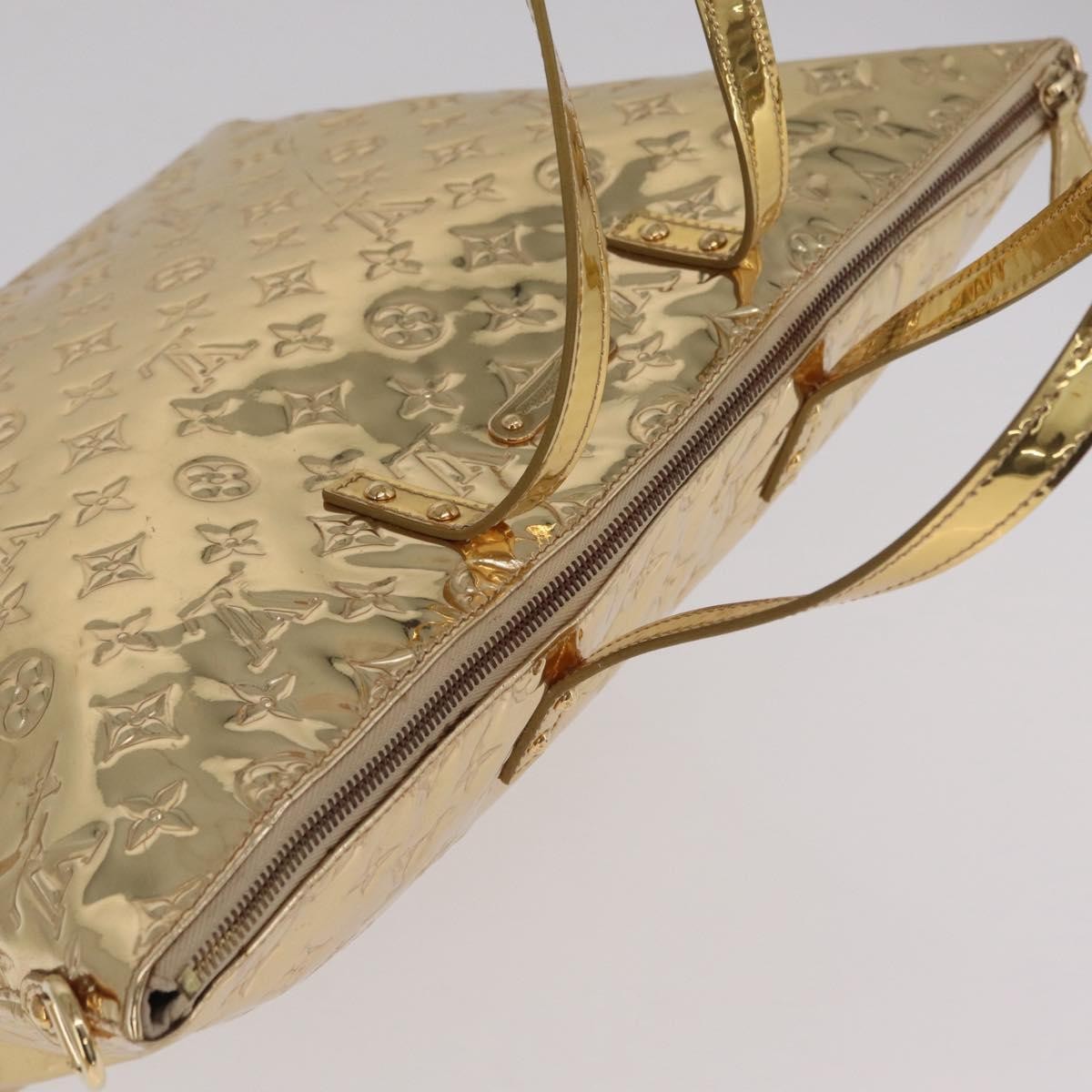 Louis Vuitton Bellevue Monogram Vernis Gold Canvas Tote Bag Bag (Pre-Owned)