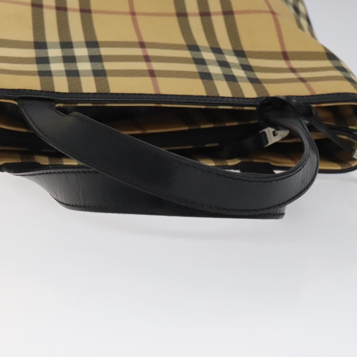 Burberry Nova Check Nova Check Canvas And Leather Beige Canvas Handbag (Pre-Owned)