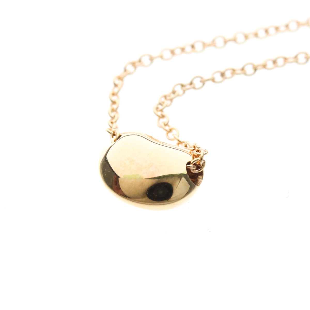 Tiffany & Co. Elsa Peretti Bean Pendant 18K Rose Gold Gold Pink_Gold Necklace Jewelry (Pre-Owned)