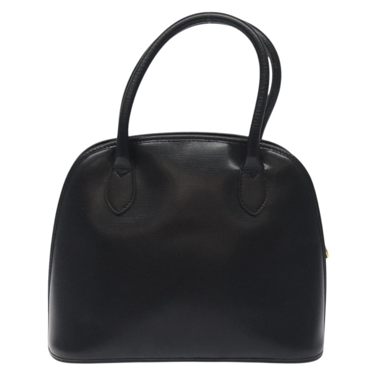 Celine Circle Logo Leather Black Leather Bag (Pre-Owned)