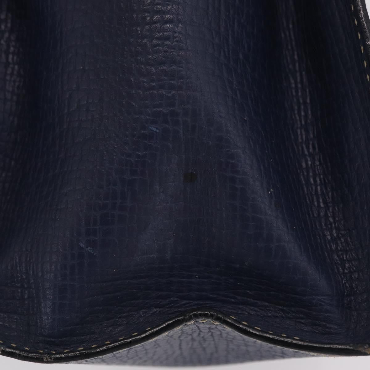 Loewe Tote Leather Navy Leather Tote Bag Bag (Pre-Owned)