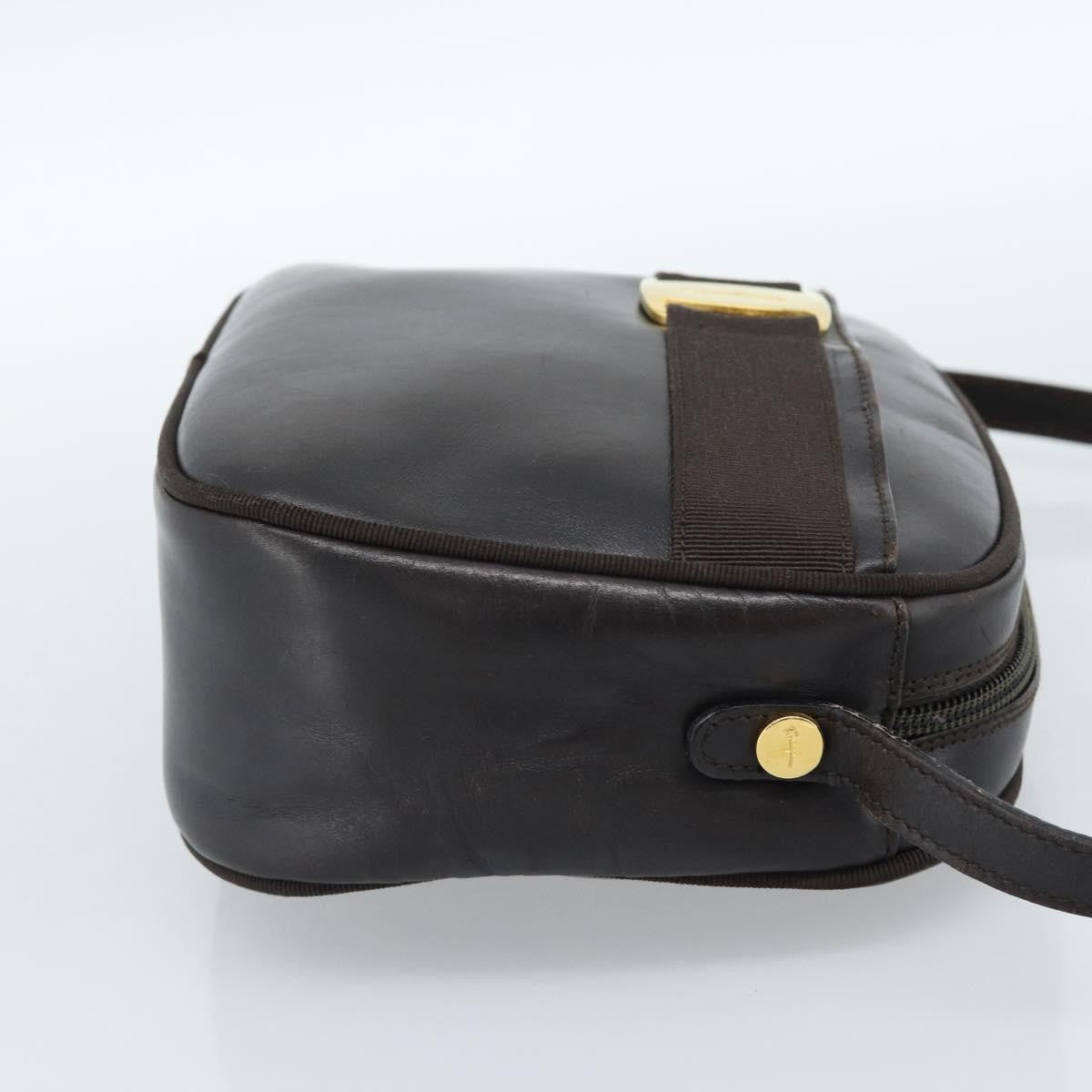 Salvatore Ferragamo Vala Leather Brown Leather Shoulder Bag Bag (Pre-Owned)