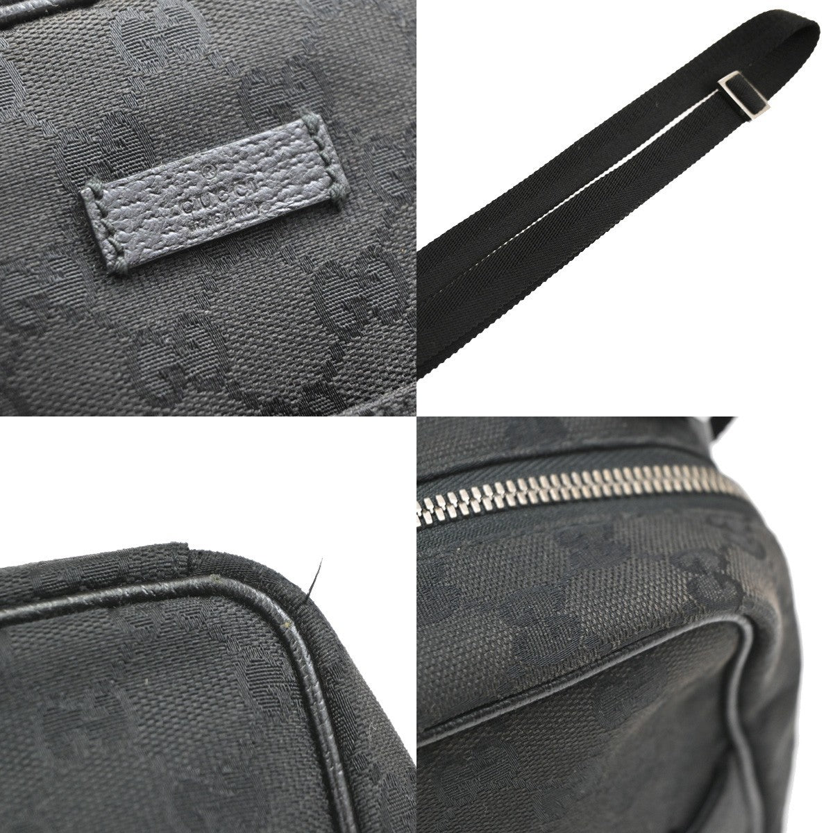 Gucci Front Pocket Messenger Gg Canvas Black Canvas Crossbody Bag Bag (Pre-Owned)