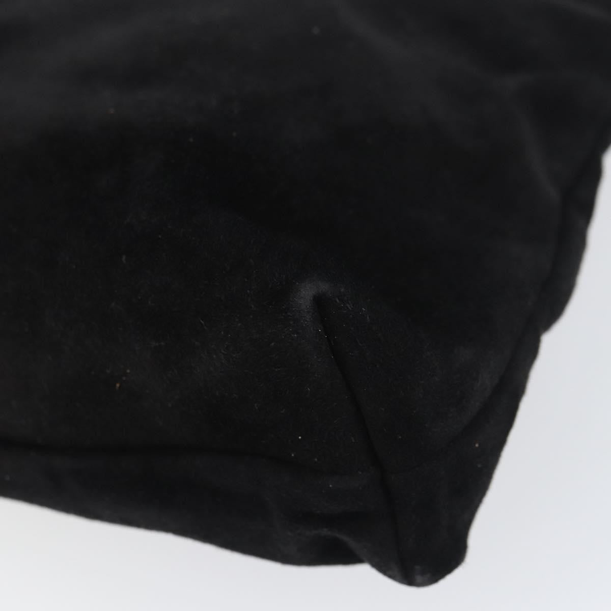 Salvatore Ferragamo Vala Suede Black Suede Shoulder Bag Bag (Pre-Owned)