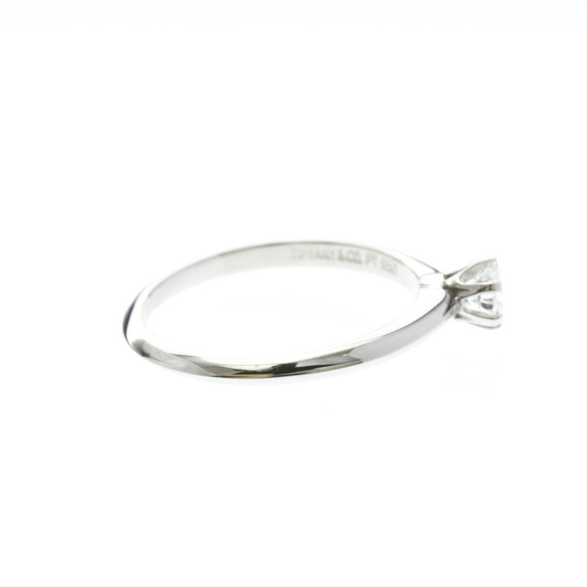 Tiffany & Co. Tiffany Setting Solitaire Platinum With Rbc Diamond G/Vvs2 Silver Platinum Ring Jewelry (Pre-Owned)