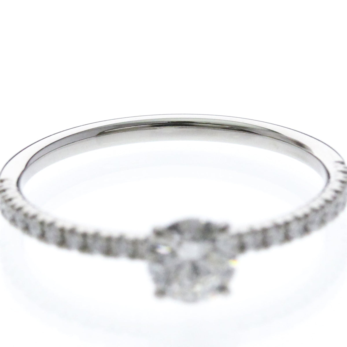 Cartier Etincelle De Cartier Solitaire Platinum With Rbc Diamond And Pave Diamonds G/Vs1 Silver Platinum Ring Jewelry (Pre-Owned)