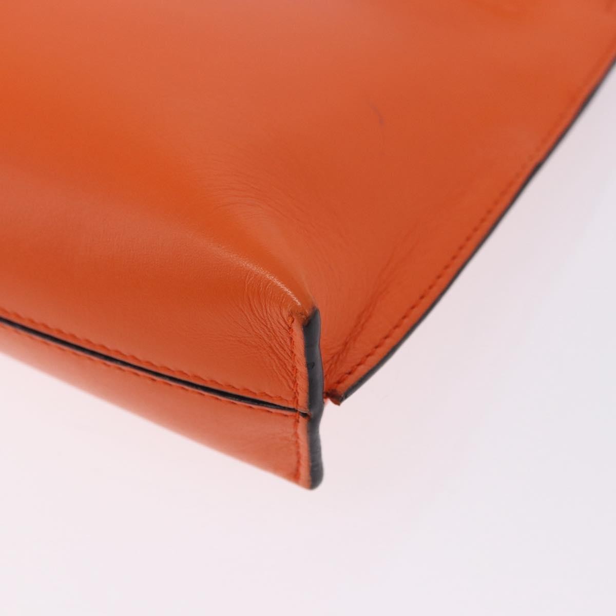 Loewe T Messenger Leather Orange Leather Crossbody Bag Bag (Pre-Owned)