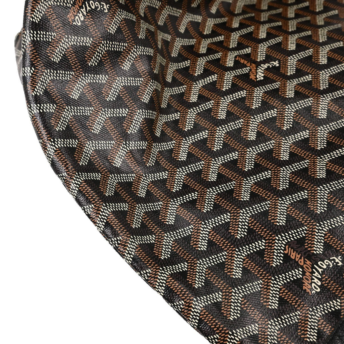 Goyard Saint Louis Coated Canvas Black Canvas Tote Bag Bag (Pre-Owned)