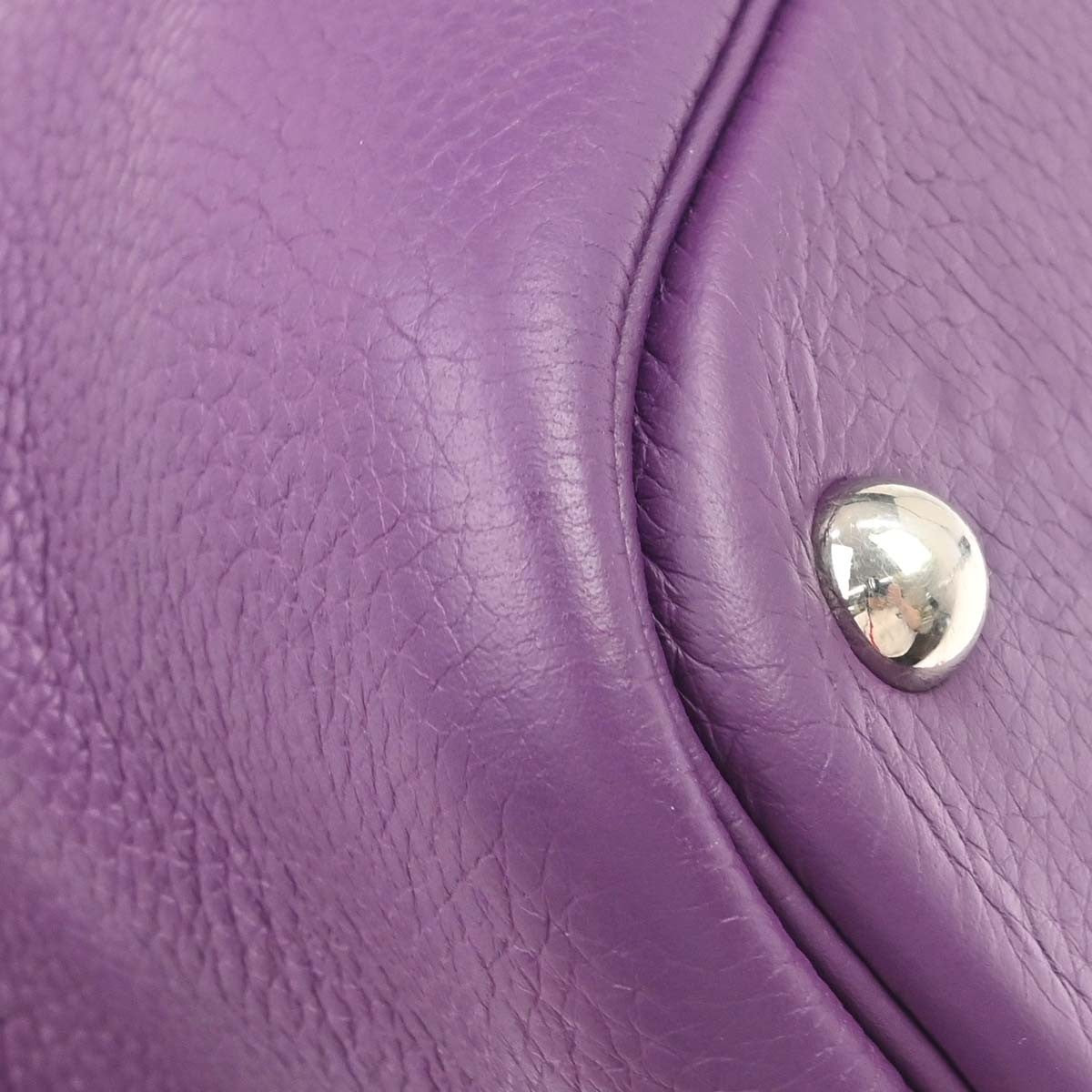Hermes Bolide Taurillon Purple Leather Handbag (Pre-Owned)