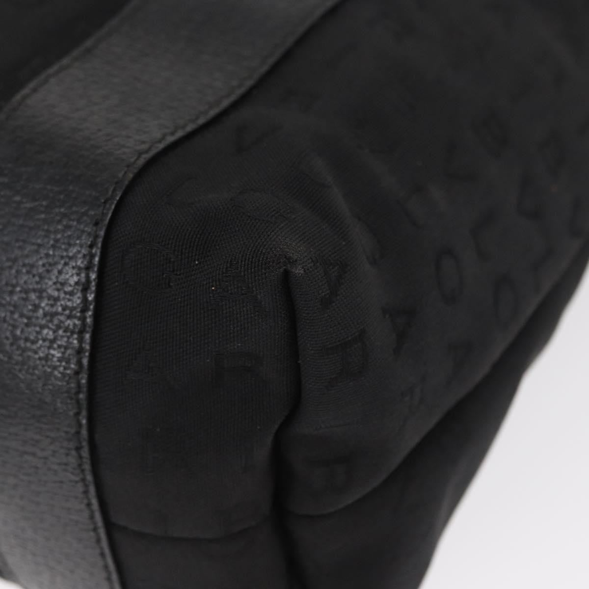 Bvlgari Logomania Canvas Black Canvas Tote Bag Bag (Pre-Owned)