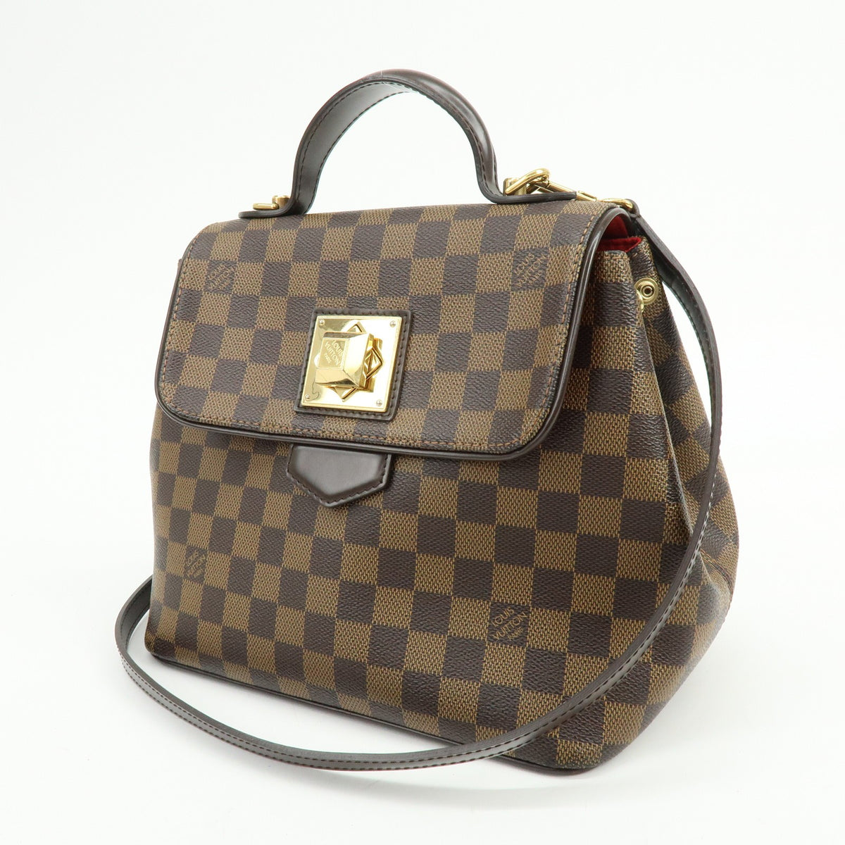 Louis Vuitton Bergamo Damier Brown Canvas Handbag (Pre-Owned)