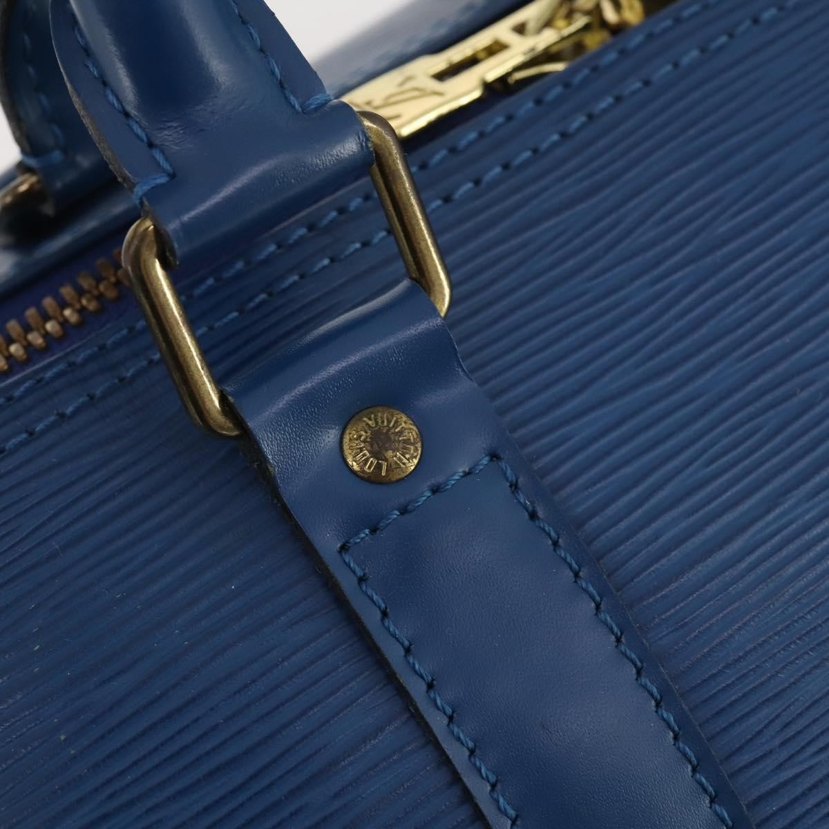 Louis Vuitton Keepall Epi Leather Blue Leather Travel Bag Bag (Pre-Owned)