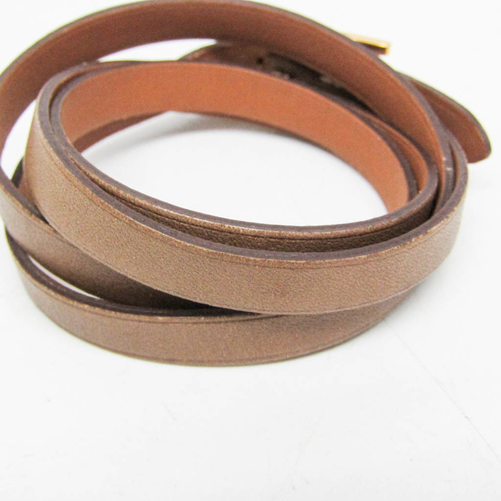 Hermes Hapi 3 Leather Beige Leather Bracelet Jewelry (Pre-Owned)