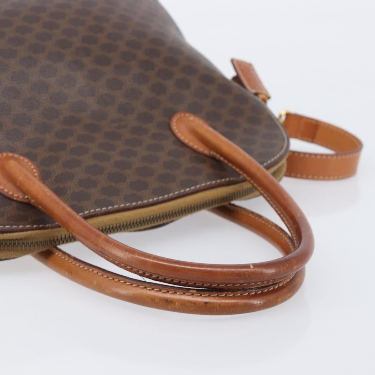 Celine Macadam Leather Brown Canvas Tote Bag Bag (Pre-Owned)