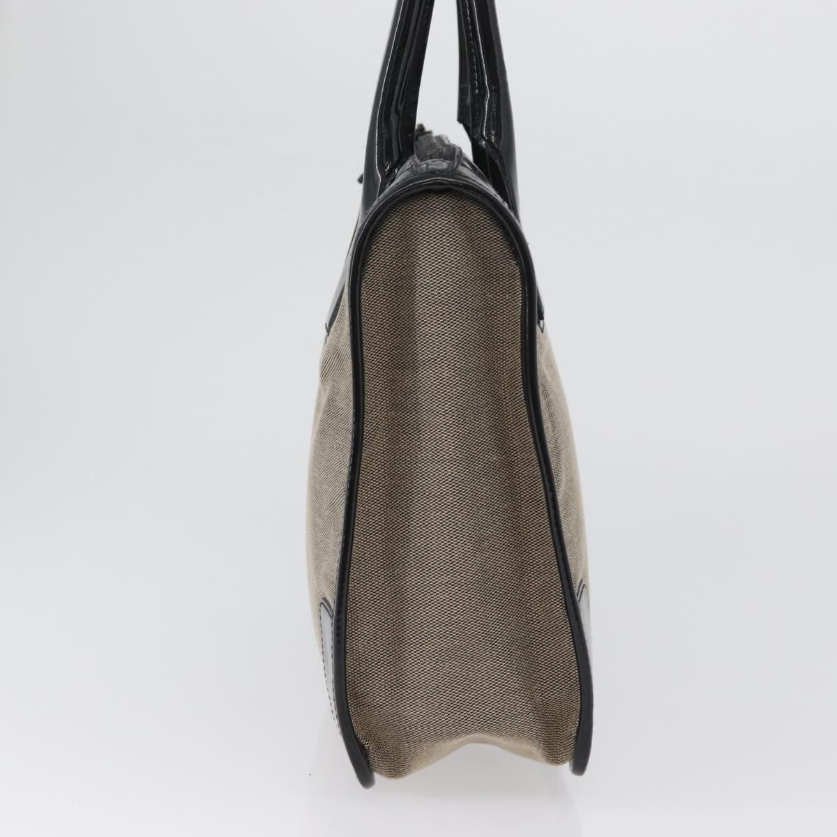 Gucci Vintage Tote Canvas Beige Canvas Tote Bag Bag (Pre-Owned)
