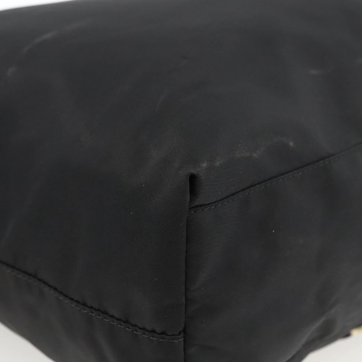 Prada Zip Tote Tessuto Black Nylon Tote Bag Bag (Pre-Owned)