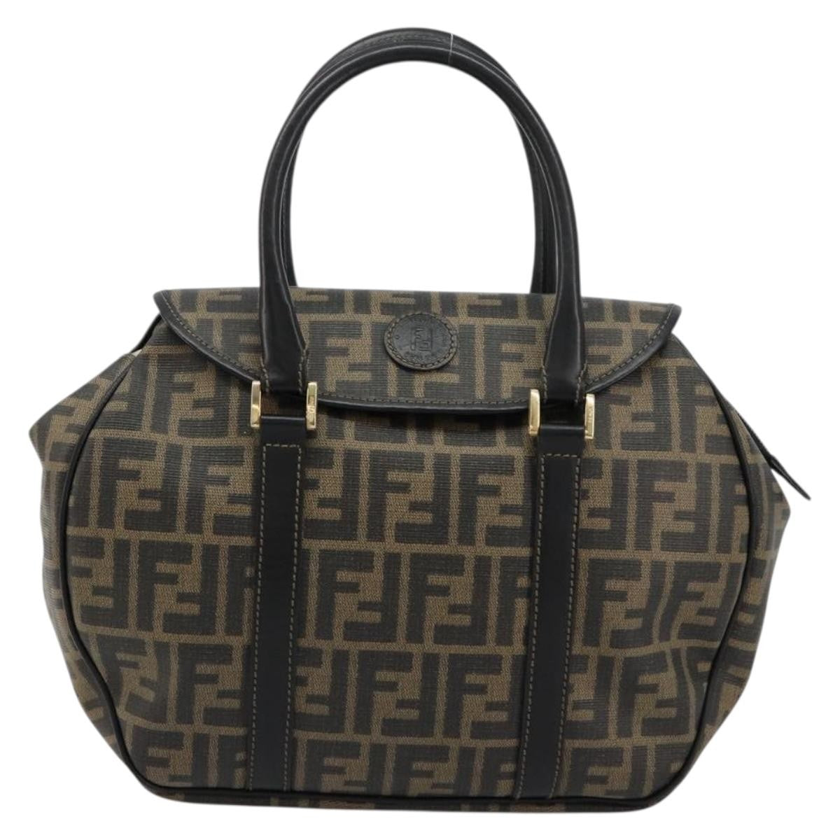 Fendi Vintage Zucca Canvas Brown Canvas Tote Bag Bag (Pre-Owned)