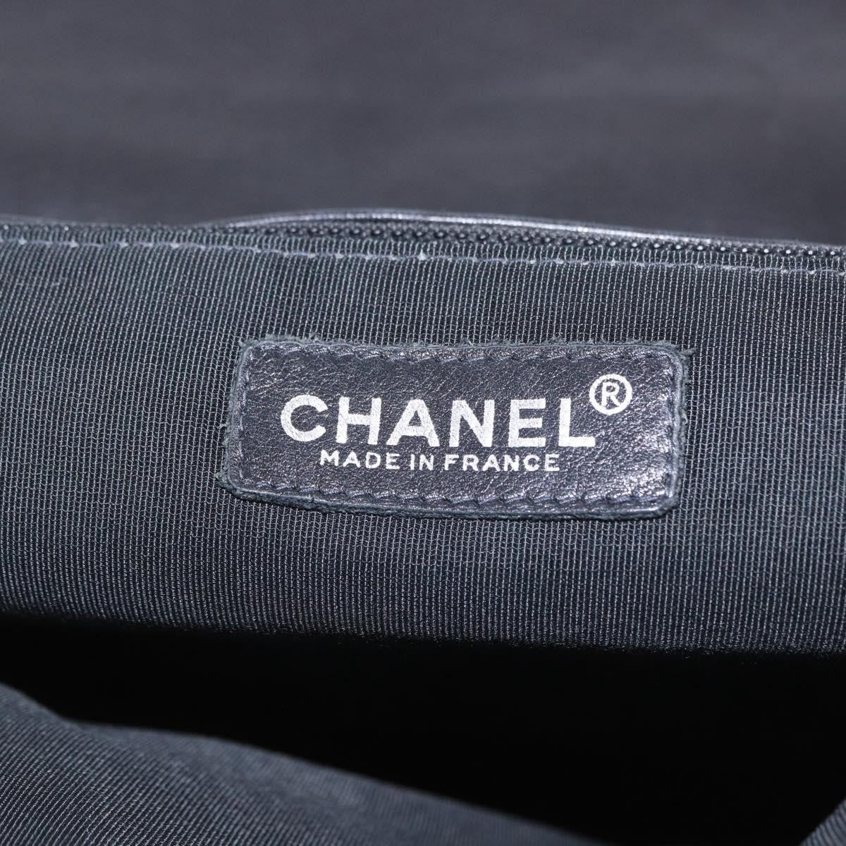 Chanel Vintage Reissue Flap Horizontal Quilt Lambskin Black Leather Shoulder Bag Bag (Pre-Owned)