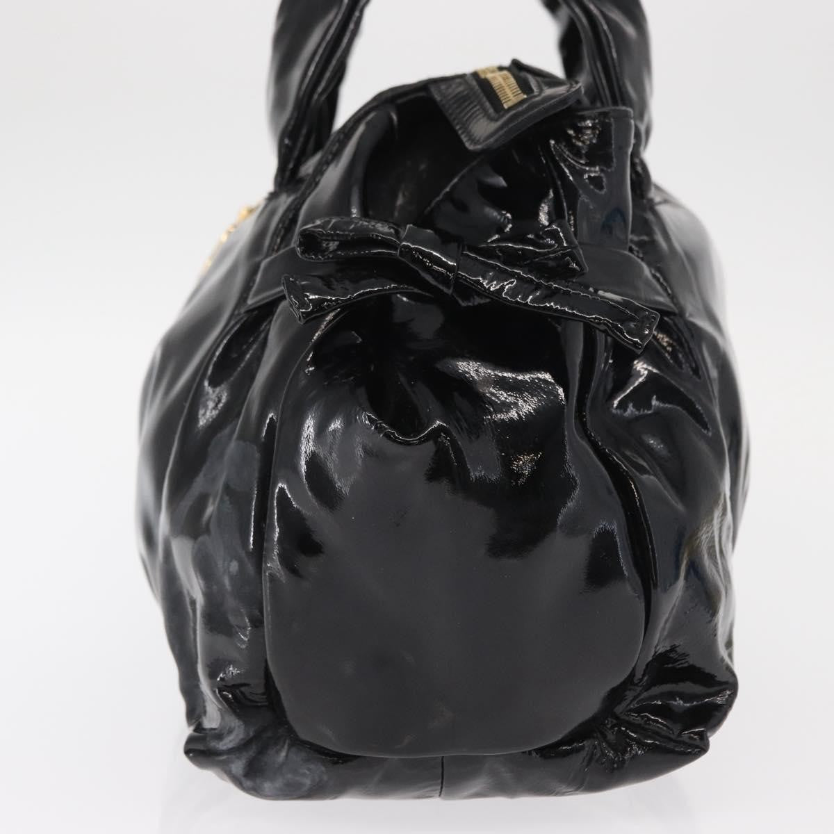 Gucci Hysteria Convertible Top Handle Patent Black Patent_Leather Handbag (Pre-Owned)