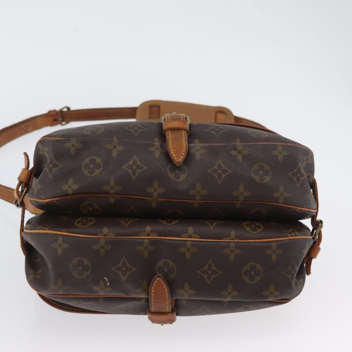 Louis Vuitton Saumur Monogram Canvas Brown Canvas Shoulder Bag Bag (Pre-Owned)