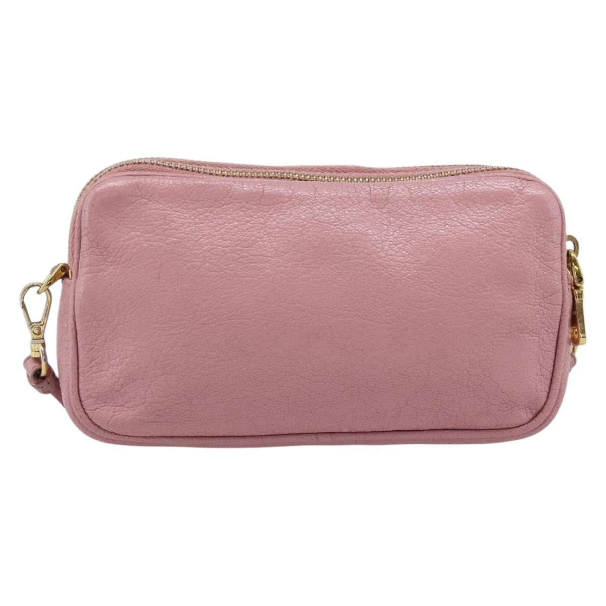 Miu Miu Vintage Leather Pink Leather Handbag (Pre-Owned)