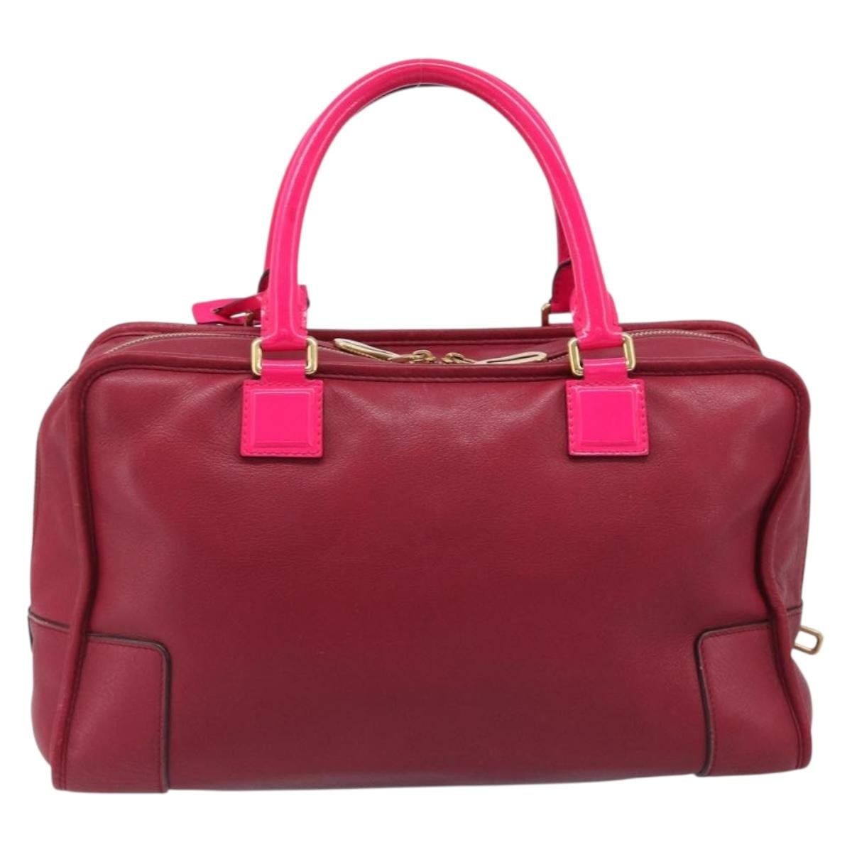 Loewe Amazona Leather Red Leather Handbag (Pre-Owned)