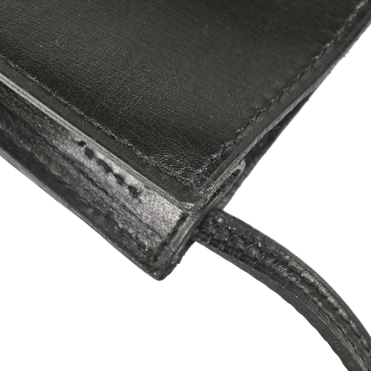 Hermes Onimaitou Pochette Box Calf Black Leather Clutche & Pouche Bag (Pre-Owned)
