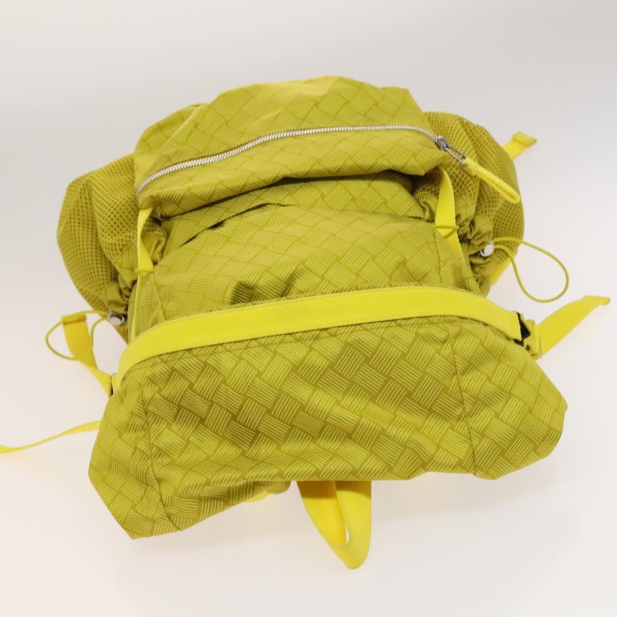 Bottega Veneta Vintage Nylon Yellow Nylon Backpack Bag (Pre-Owned)
