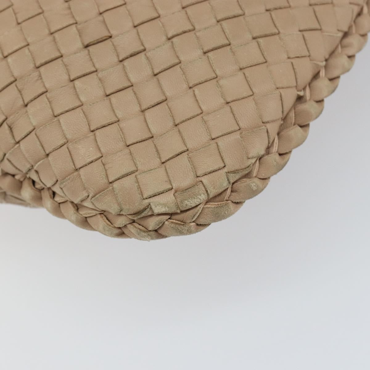 Bottega Veneta Veneta Hobo Intrecciato Nappa Beige Leather Shoulder Bag Bag (Pre-Owned)